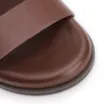 Papete Marrom Couro Tiras Cruzadas Fivela - imagem 6