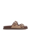 Papete Marrom Ráfia/Alt Tarmada Off White Fivela Dourada - imagem 2