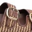 Papete Marrom Ráfia/Alt Tarmada Off White Fivela Dourada - imagem 7