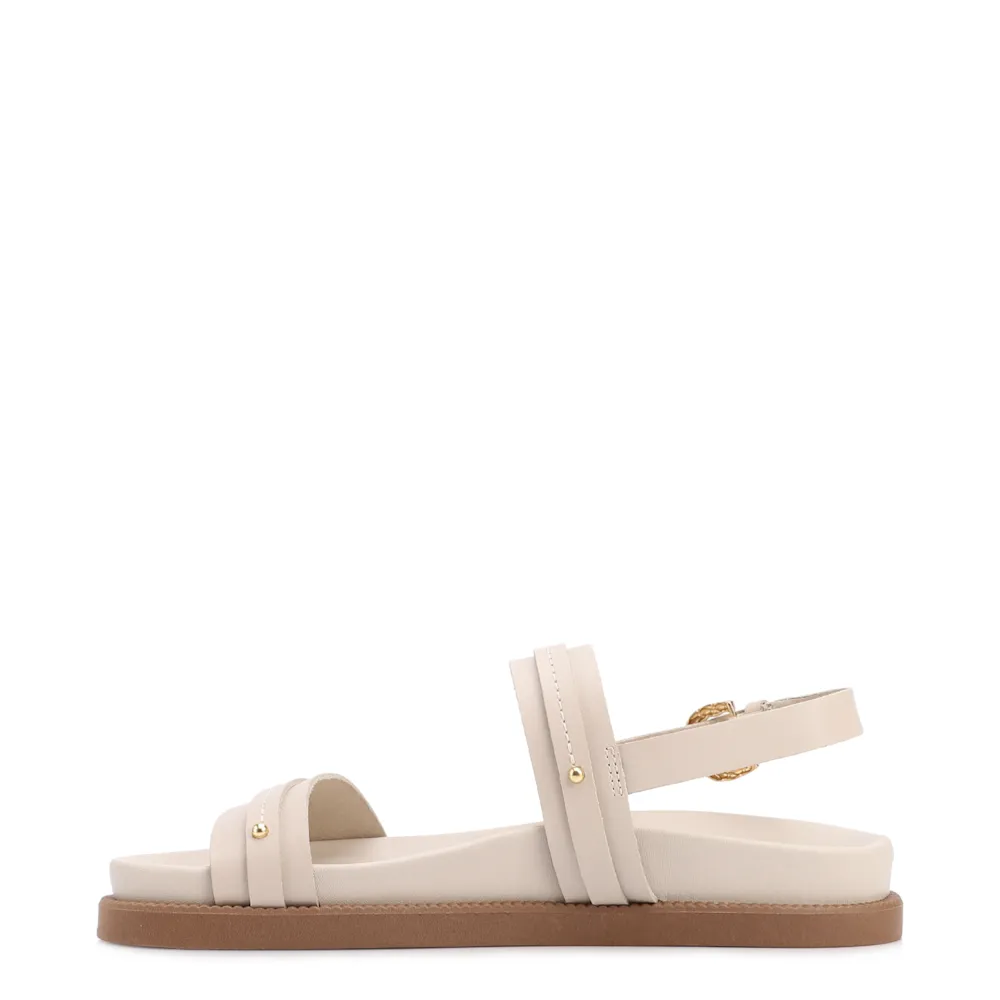 Papete Of White Couro Fivela Tornozelo - imagem 4