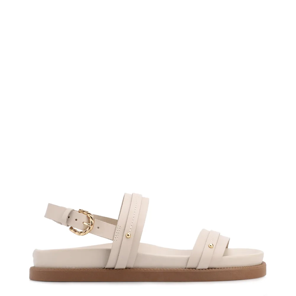 Papete Of White Couro Fivela Tornozelo - imagem 2