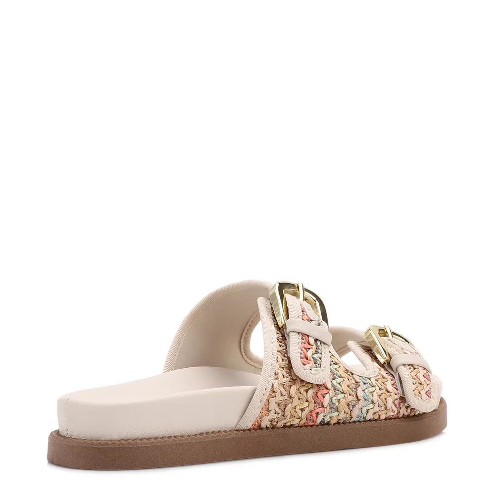 Papete Off White Alt Acabamento Ráfia Multicolor  Fivela - imagem 3