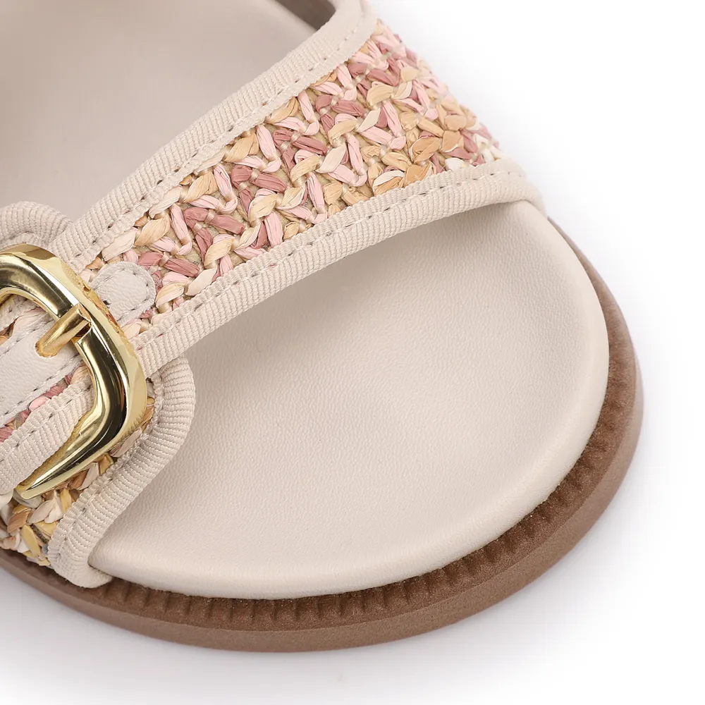 Papete Off White Alt Acabamento Ráfia Multicolor  Fivela - imagem 6