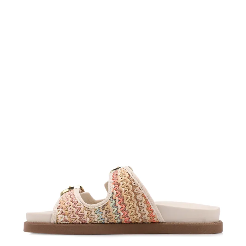 Papete Off White Alt Acabamento Ráfia Multicolor  Fivela - foto 5