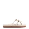 Papete Off White Alt/Couro Aplique Flor - imagem 2
