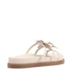 Papete Off White Alt/Couro Aplique Flor - imagem 3