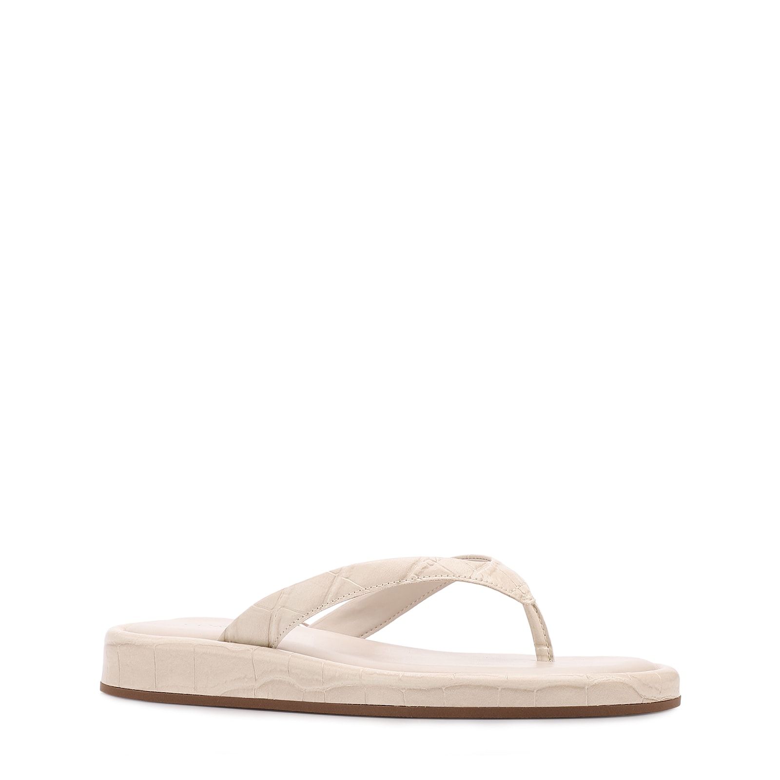 Papete Off White Alt Salto Flatform Tira Fina