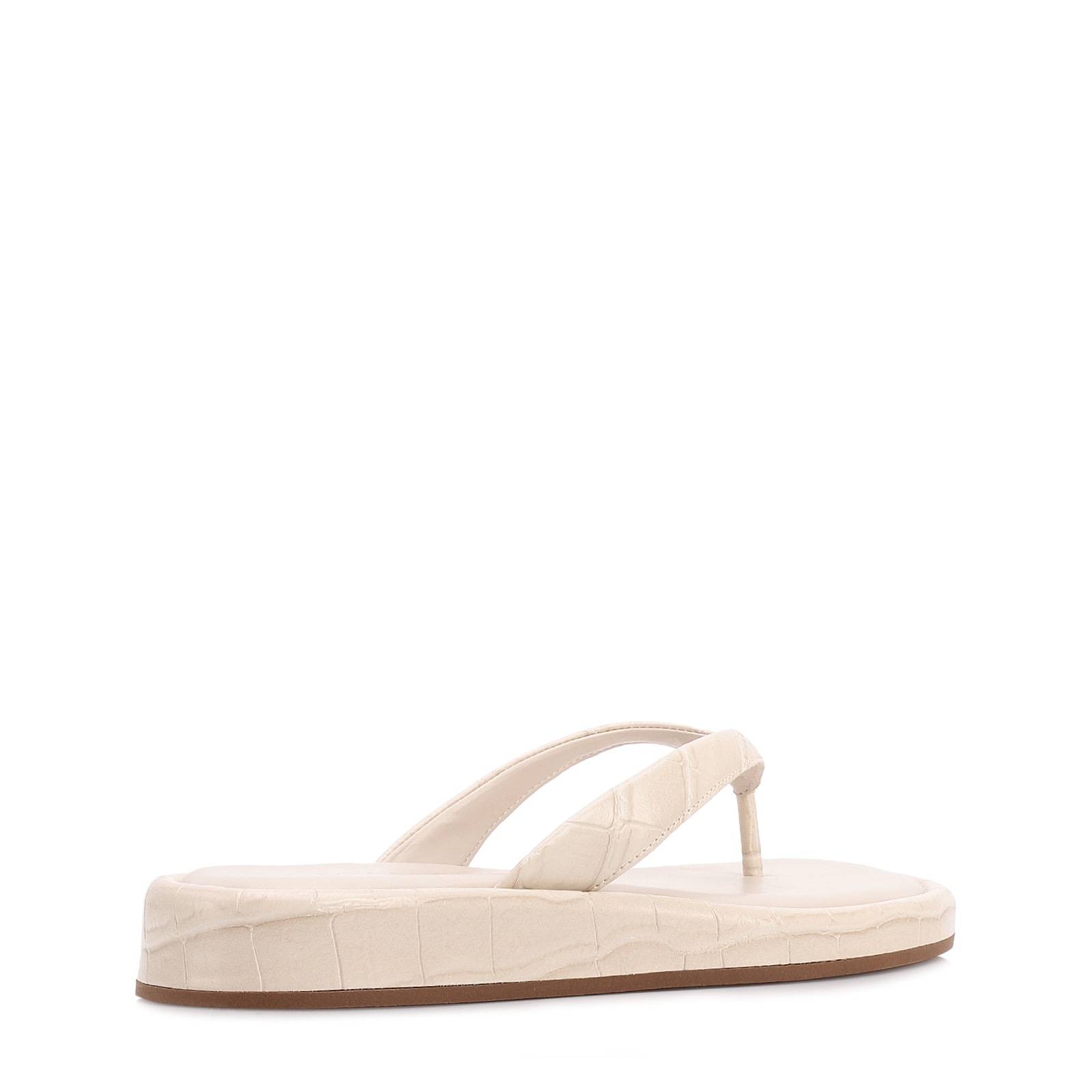 Papete Off White Alt Salto Flatform Tira Fina