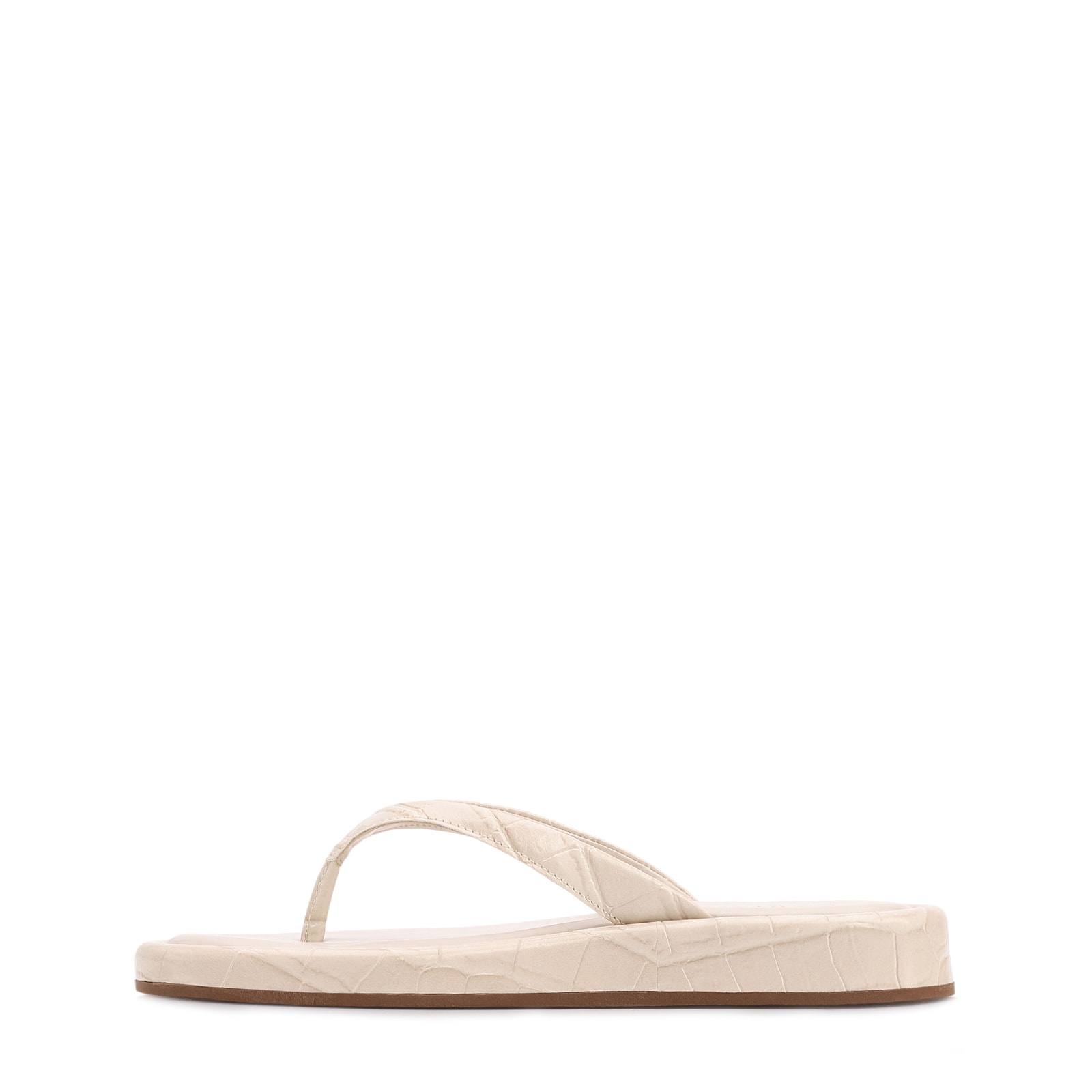 Papete Off White Alt Salto Flatform Tira Fina