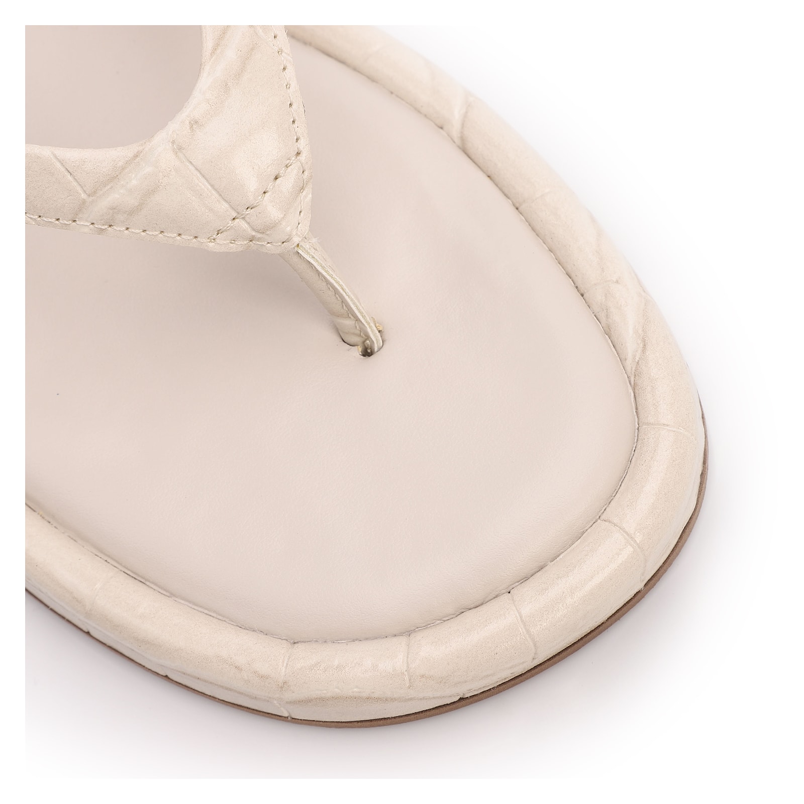 Papete Off White Alt Salto Flatform Tira Fina