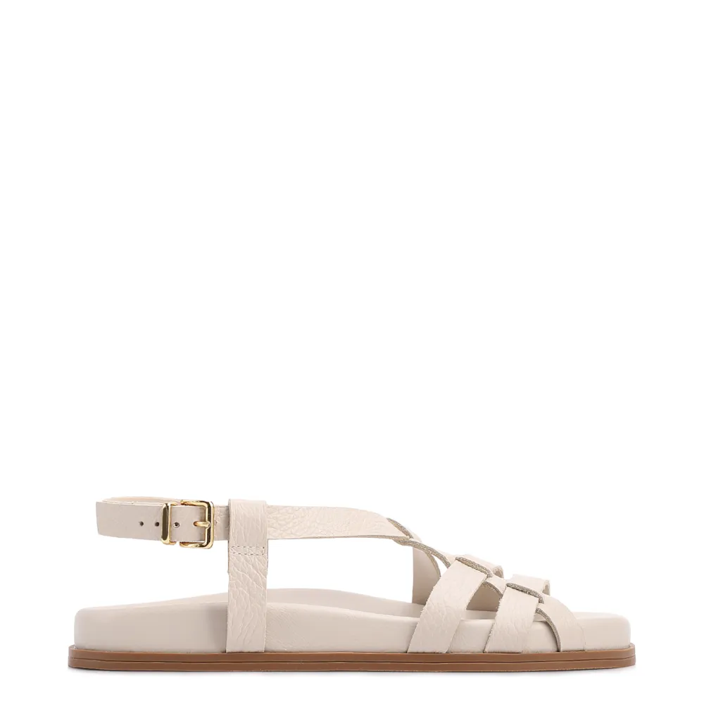 Papete Off White Couro Antique Fecho Calcanhar - imagem 2