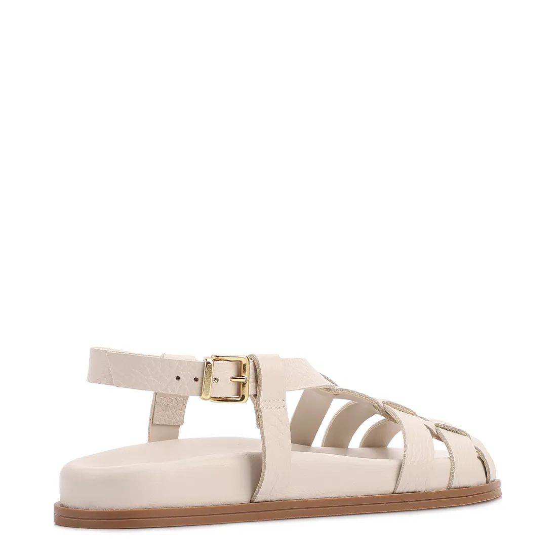 Papete Off White Couro Antique Fecho Calcanhar - foto 3