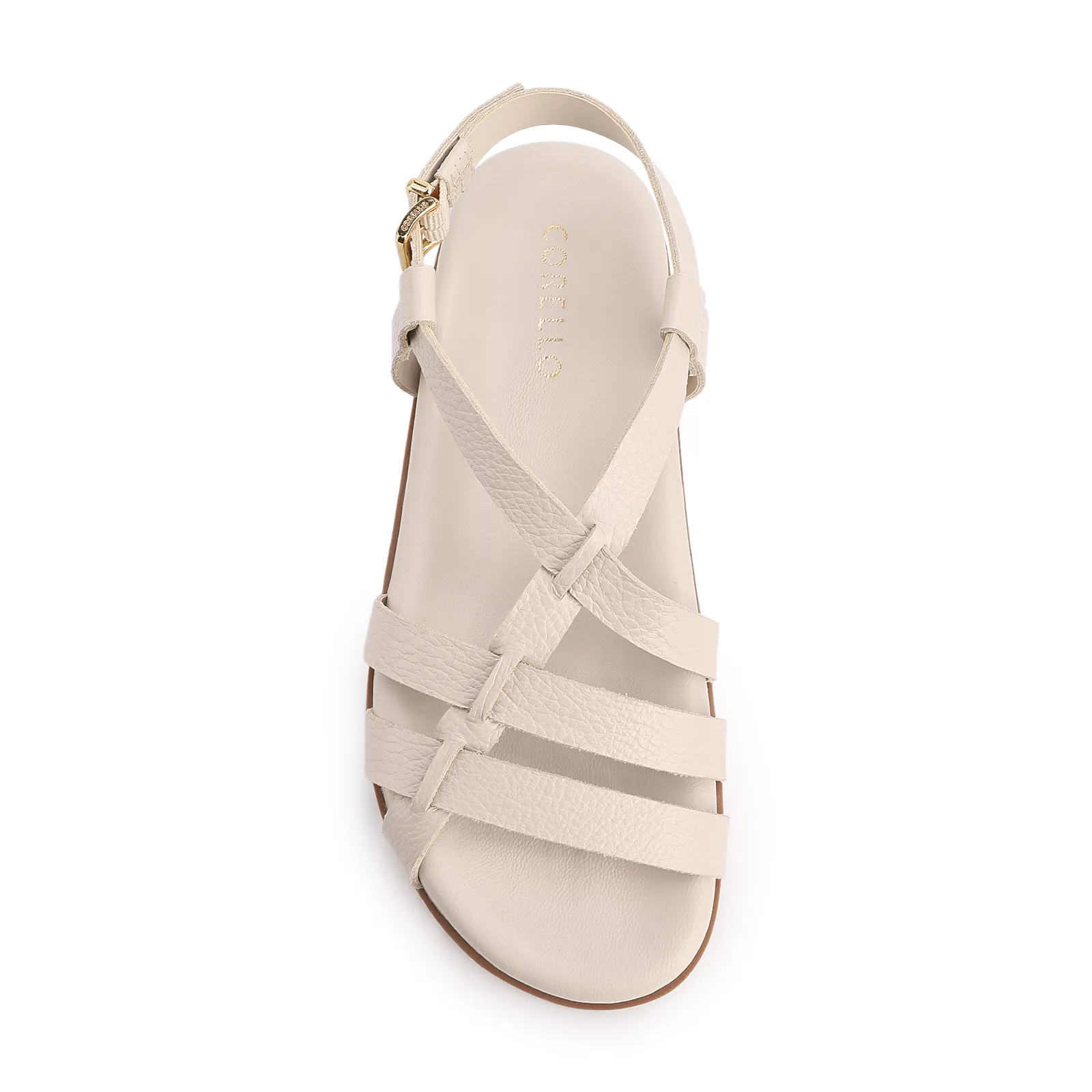 Papete Off White Couro Antique Fecho Calcanhar