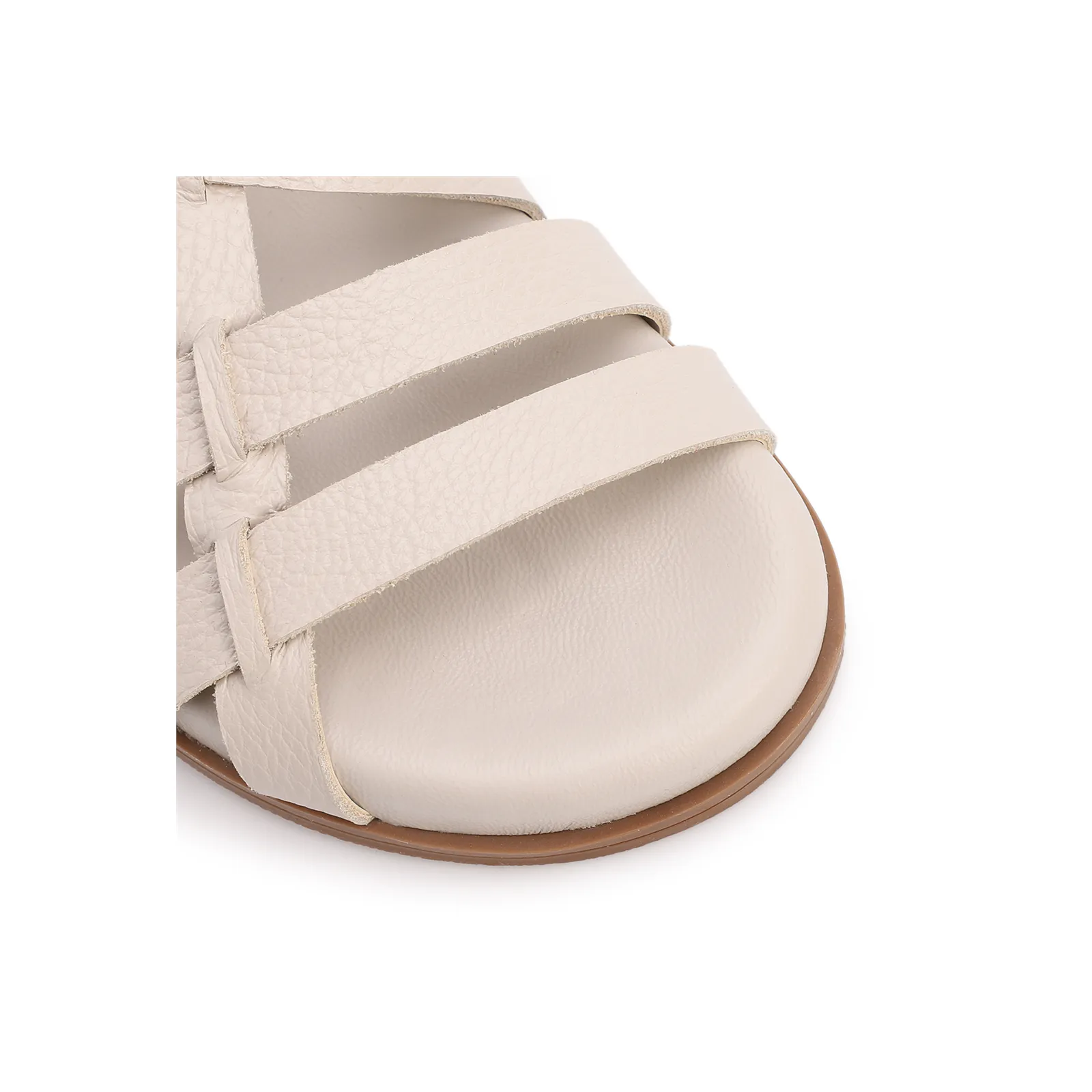 Papete Off White Couro Antique Fecho Calcanhar