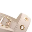 Papete Off White Couro Antique Ilhós Dourado - imagem 8