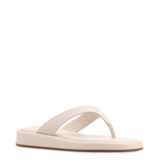 Papete Off White Couro Antique Tiras Transpassadas