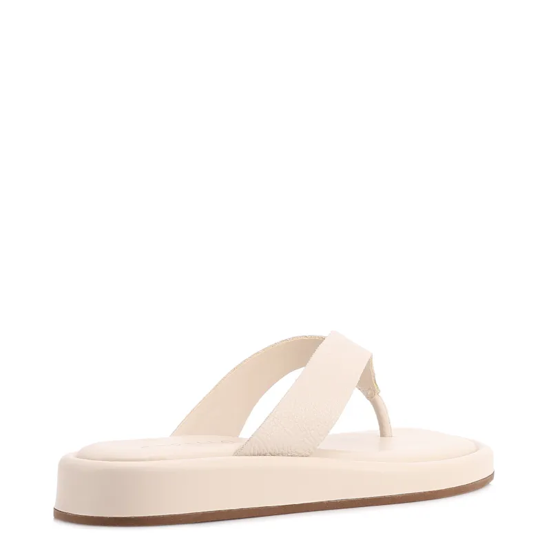 Papete Off White Couro Antique Tiras Transpassadas - foto 3