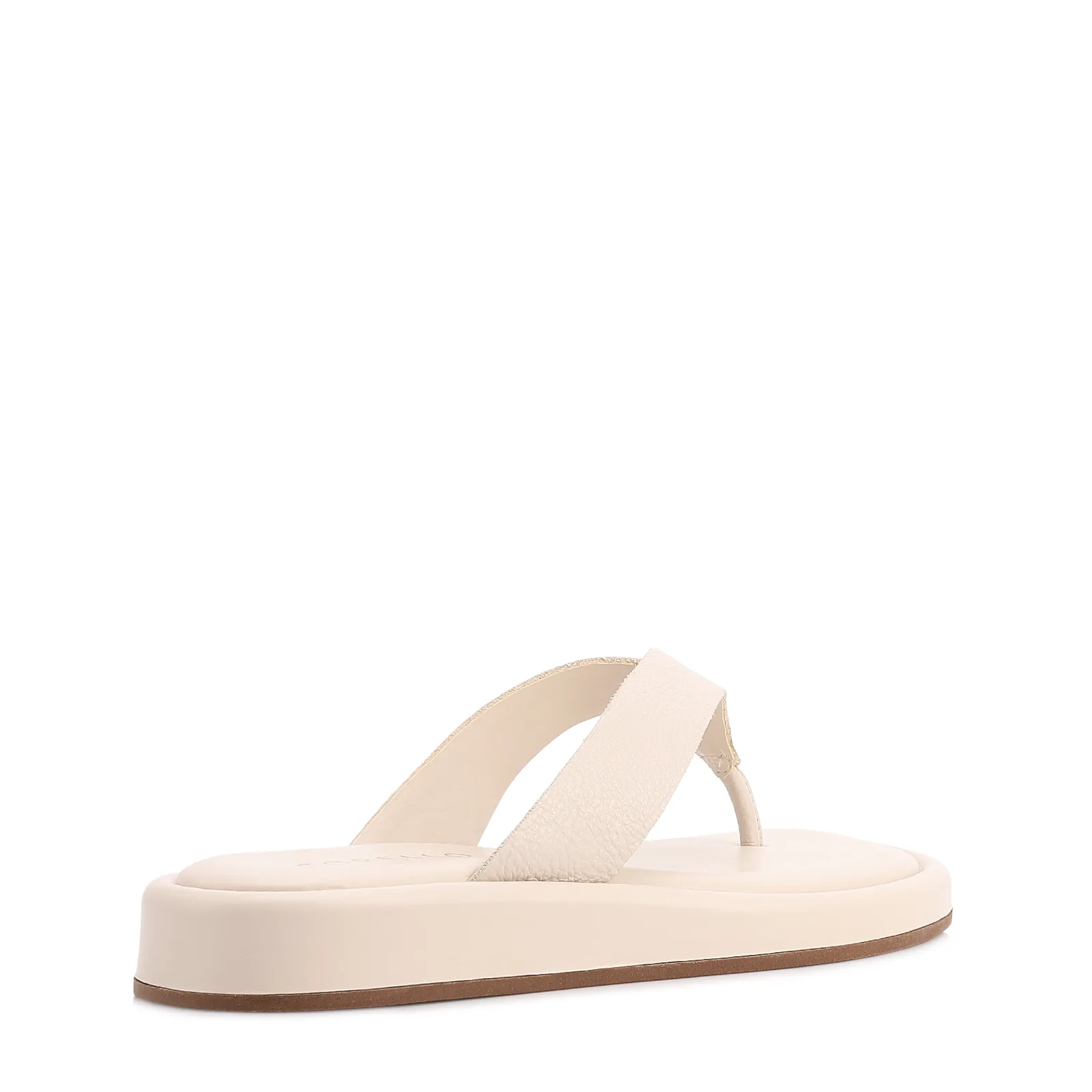 Papete Off White Couro Antique Tiras Transpassadas
