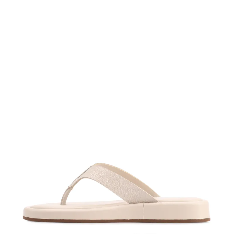 Papete Off White Couro Antique Tiras Transpassadas - foto 4