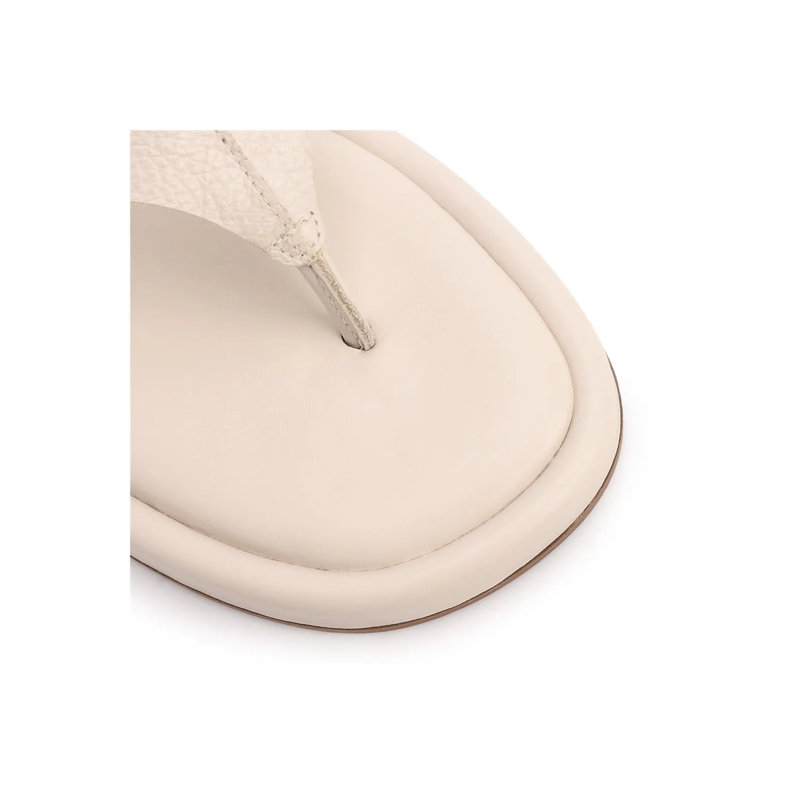 Papete Off White Couro Antique Tiras Transpassadas