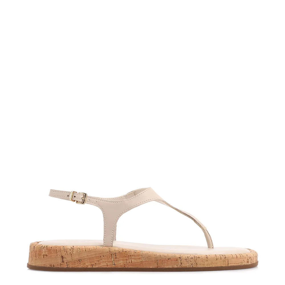 Papete Off White Couro Cortiça Fivela - imagem 2