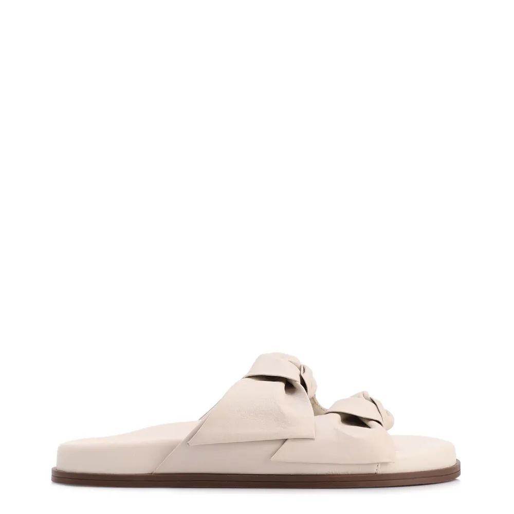 Papete Off White Couro Laço - imagem 3