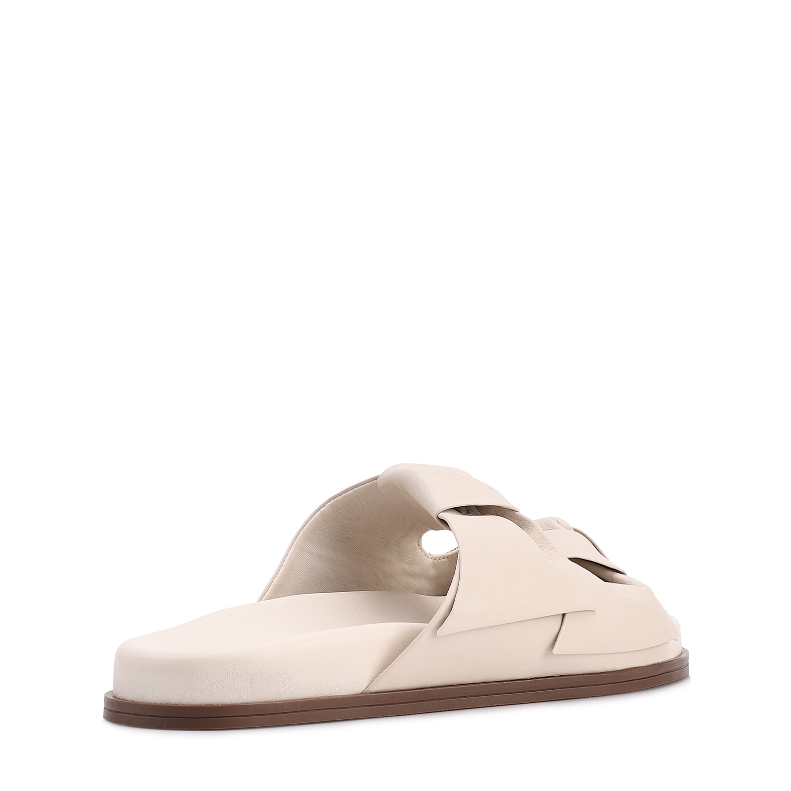 Papete Off White Couro Laço