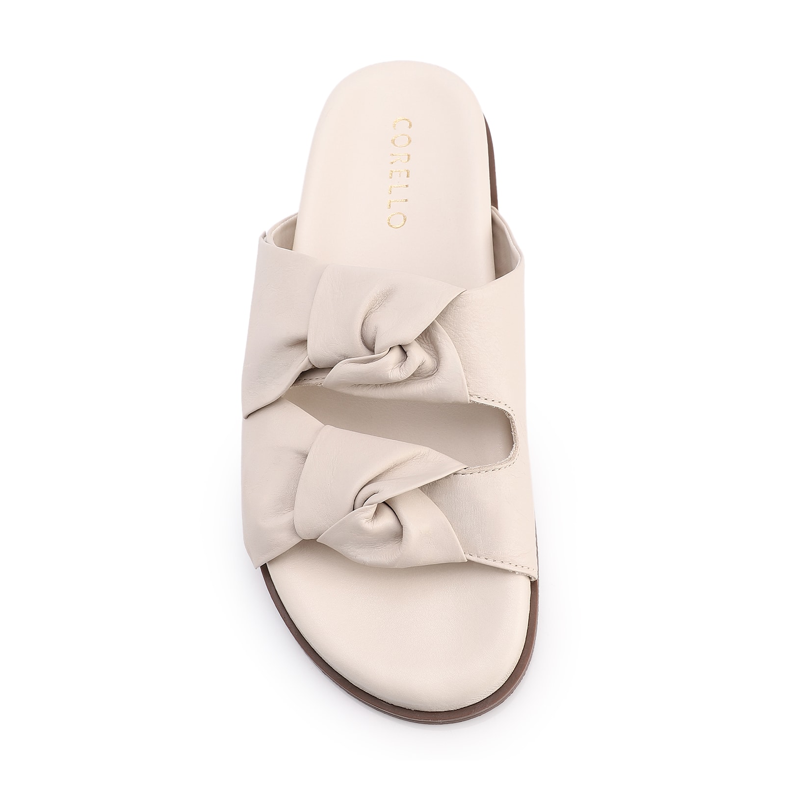Papete Off White Couro Laço