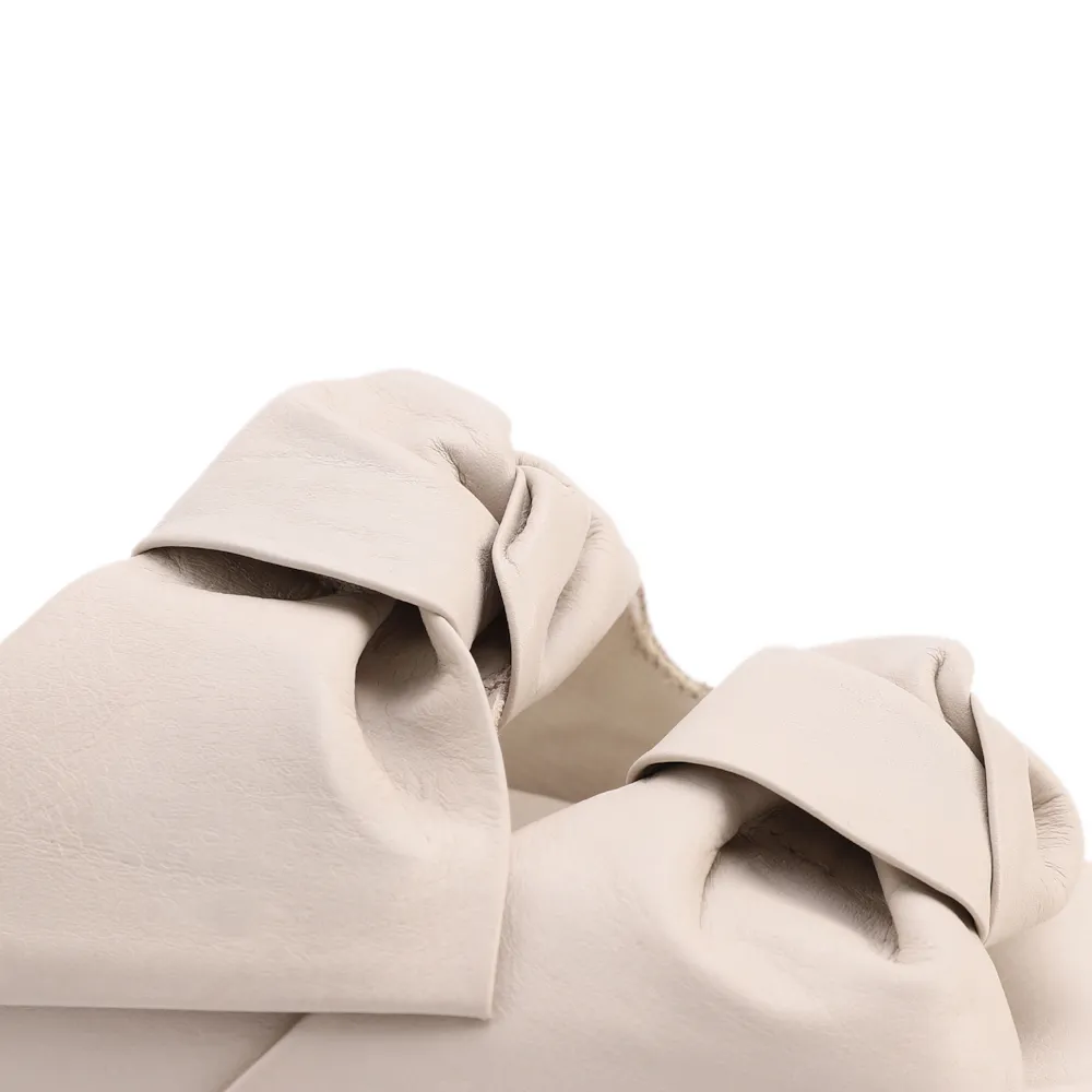 Papete Off White Couro Laço - imagem 8