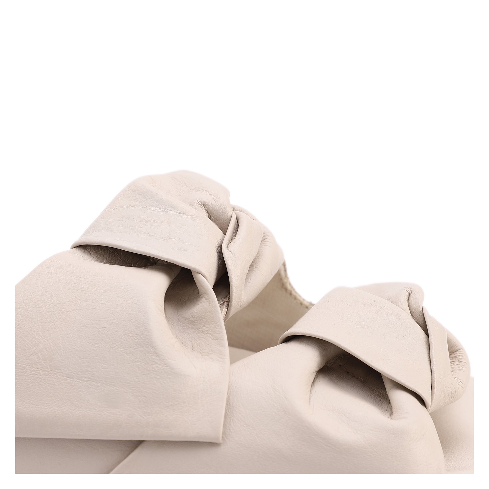 Papete Off White Couro Laço