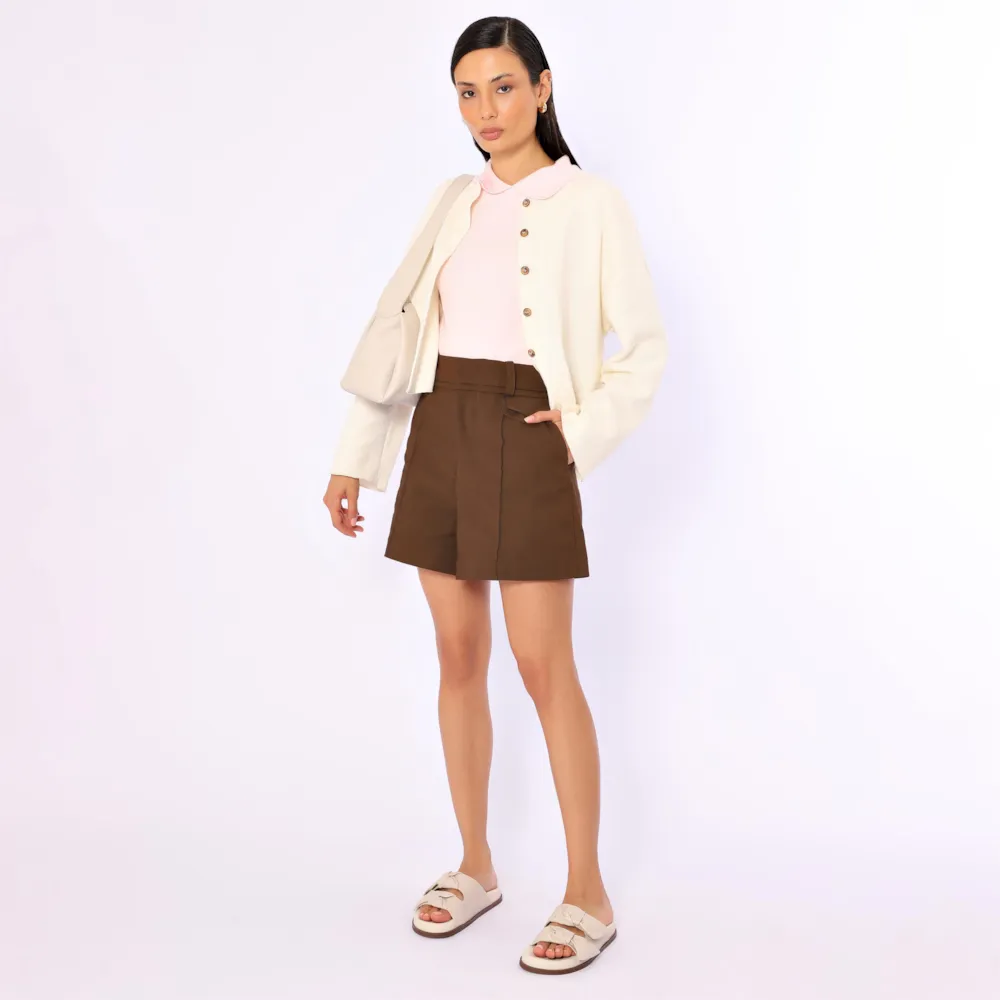 Papete Off White Couro Laço - imagem 9