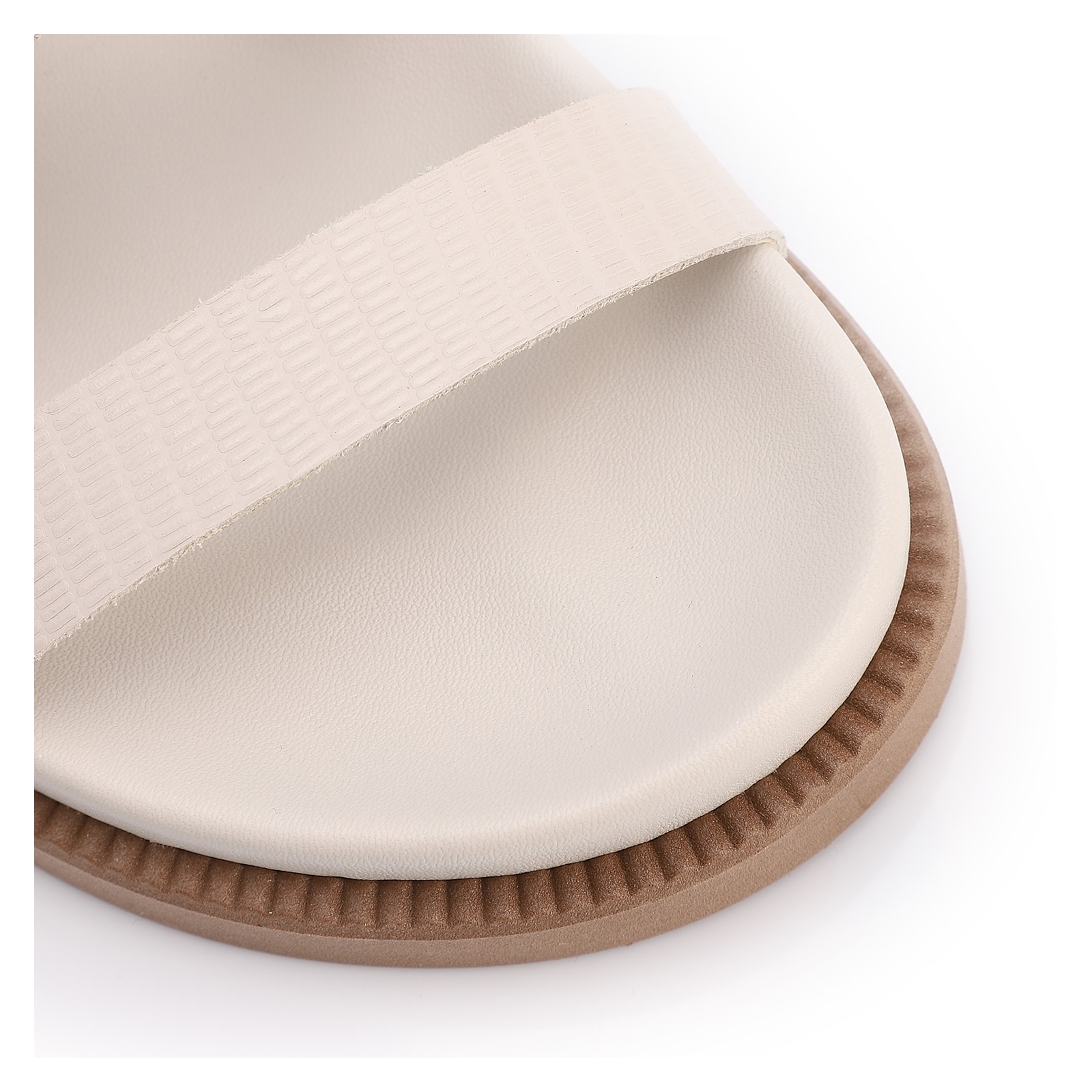 Papete Off White Couro Lezard Tiras Fivela