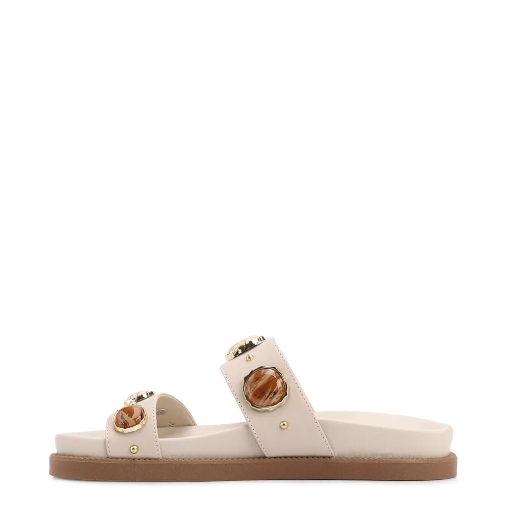 Papete Off White Couro Pedras - imagem 4
