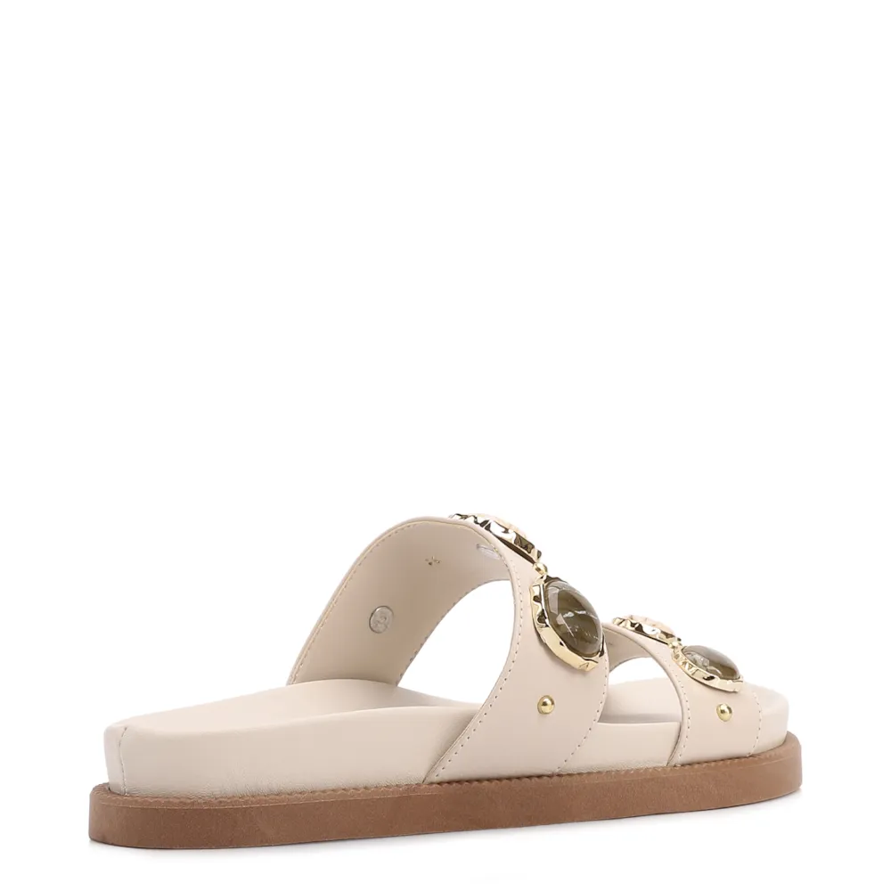 Papete Off White Couro Pedras - imagem 3