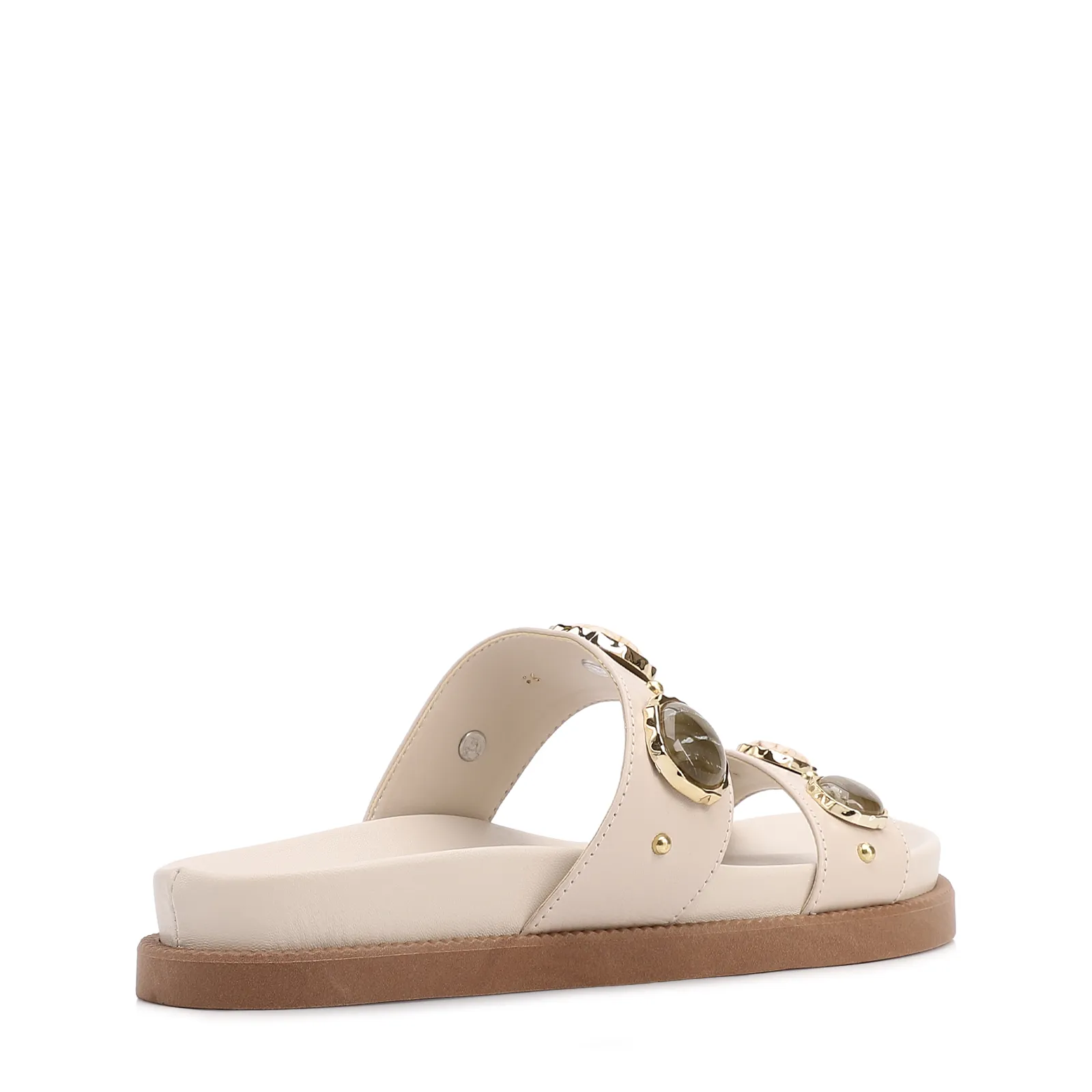 Papete Off White Couro Pedras
