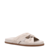 Papete Off White Couro Tiras Torcidas