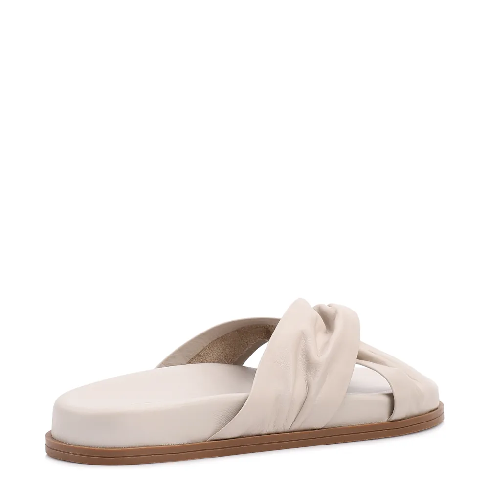 Papete Off White Couro Tiras Torcidas - imagem 3