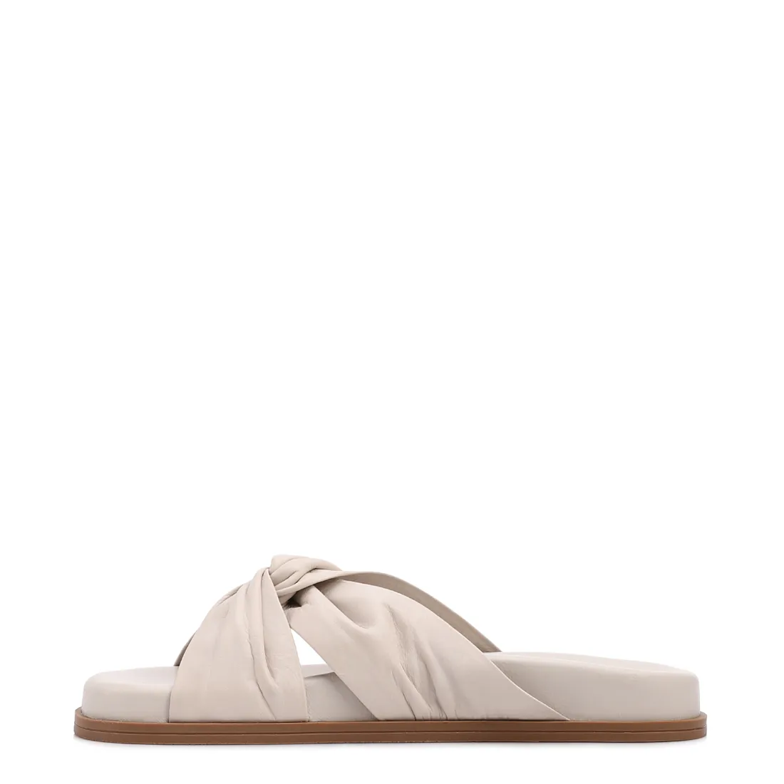 Papete Off White Couro Tiras Torcidas - foto 4