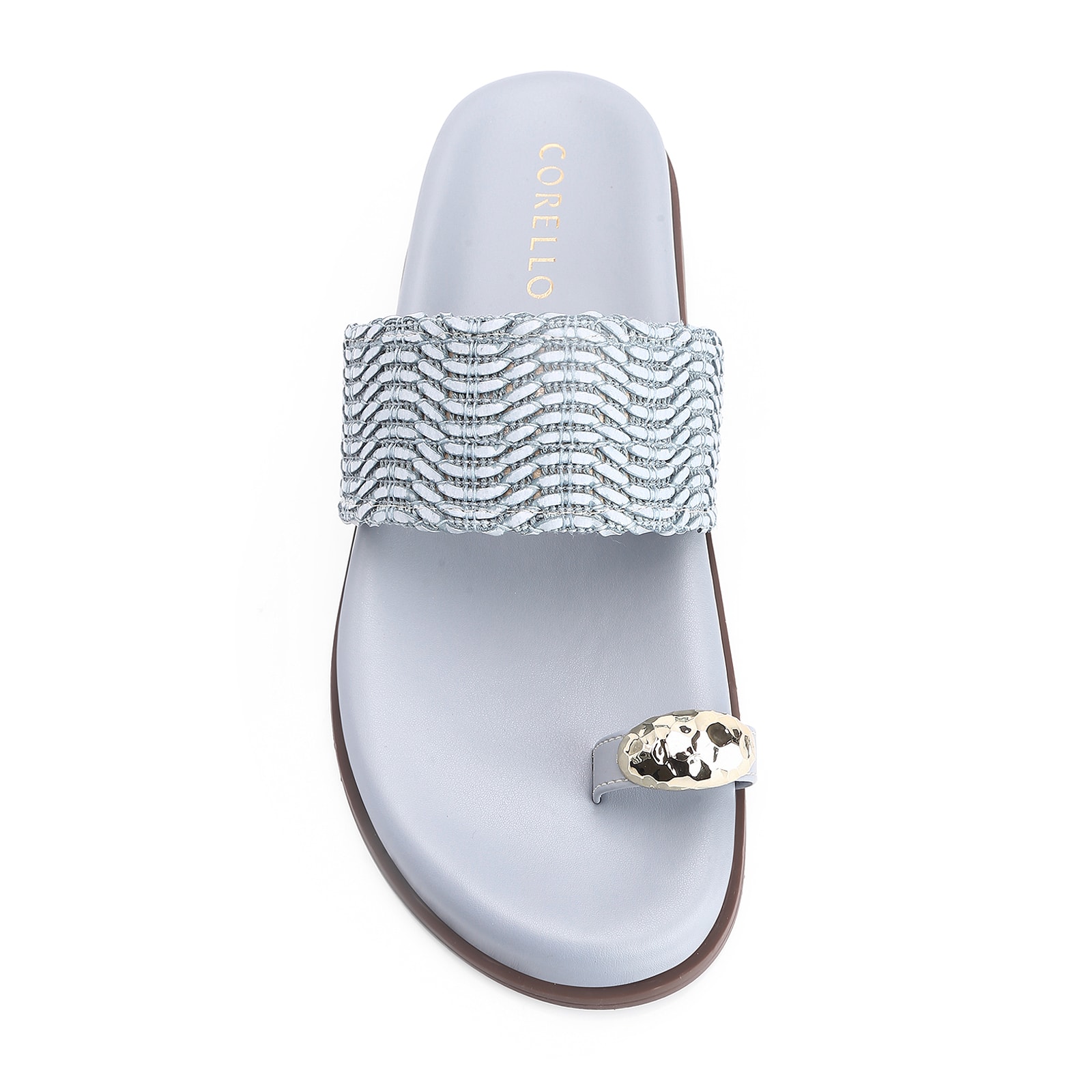 Papete Toe Ring Alt Tramado Azul