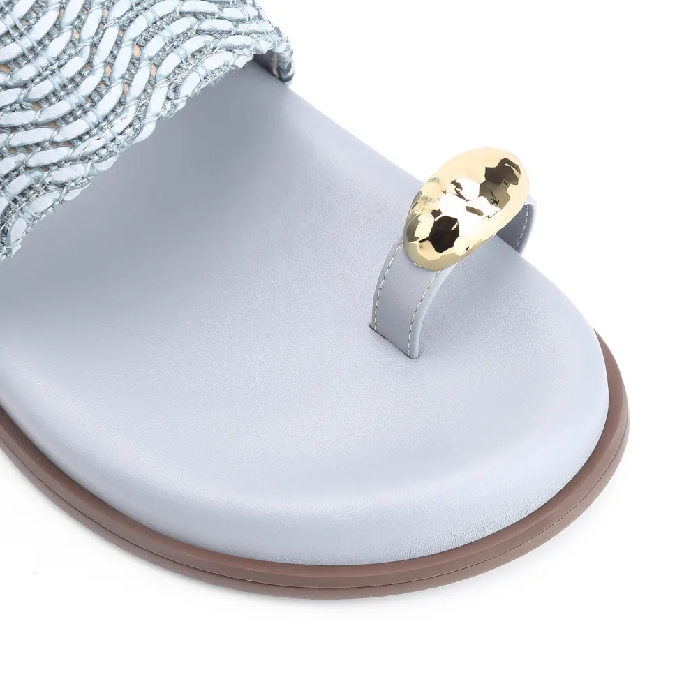 Papete Toe Ring Alt Tramado Azul - imagem 6