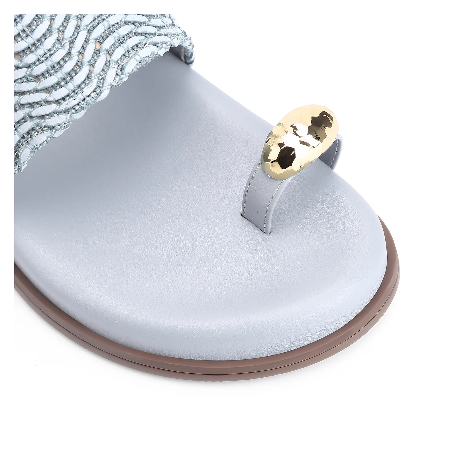 Papete Toe Ring Alt Tramado Azul