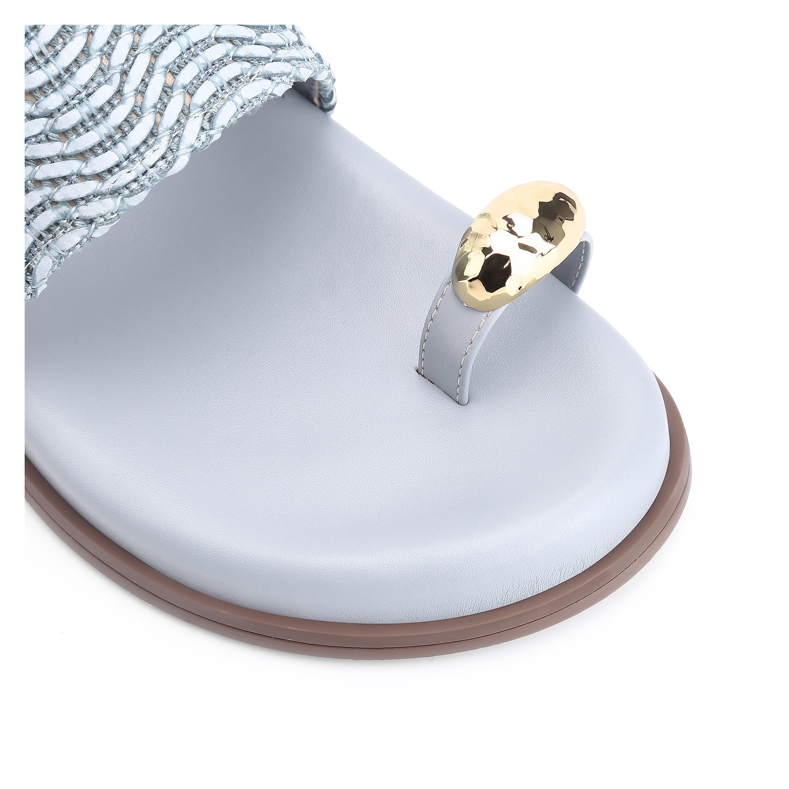 Papete Toe Ring Alt Tramado Azul