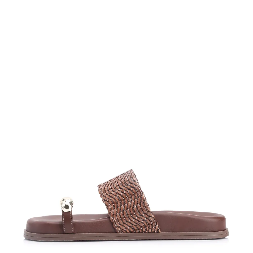 Papete Toe Ring Alt Tramado Marrom - imagem 5