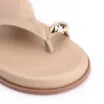 Papete Toe Ring Couro Camurça Bege - imagem 7