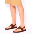 Papete Toe Ring Couro Marrom - imagem 2