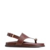 Papete Toe Ring Couro Marrom - imagem 3