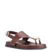 Papete Toe Ring Couro Marrom - imagem 1