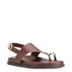 Papete Toe Ring Couro Marrom - imagem 1