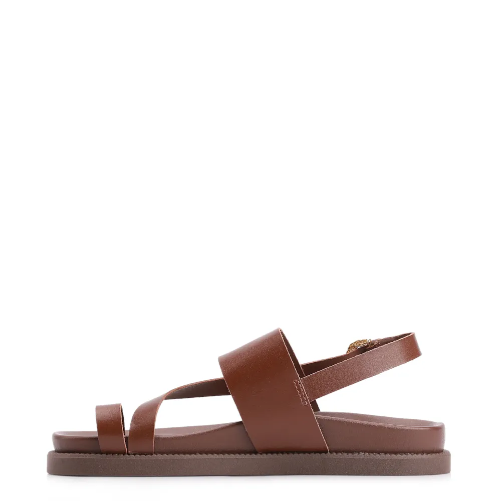 Papete Toe Ring Couro Marrom - imagem 4