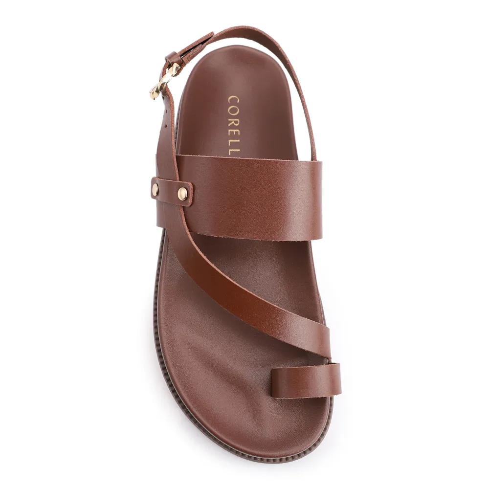 Papete Toe Ring Couro Marrom - imagem 5